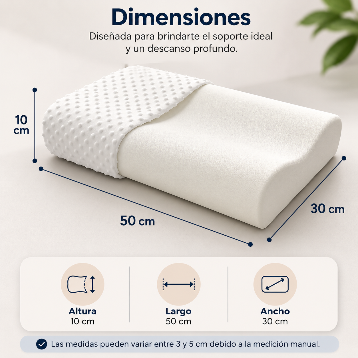 Almohada Ergonómica Premium Memory Foam