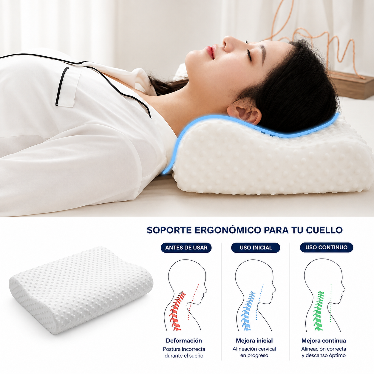 Almohada Ergonómica Premium Memory Foam