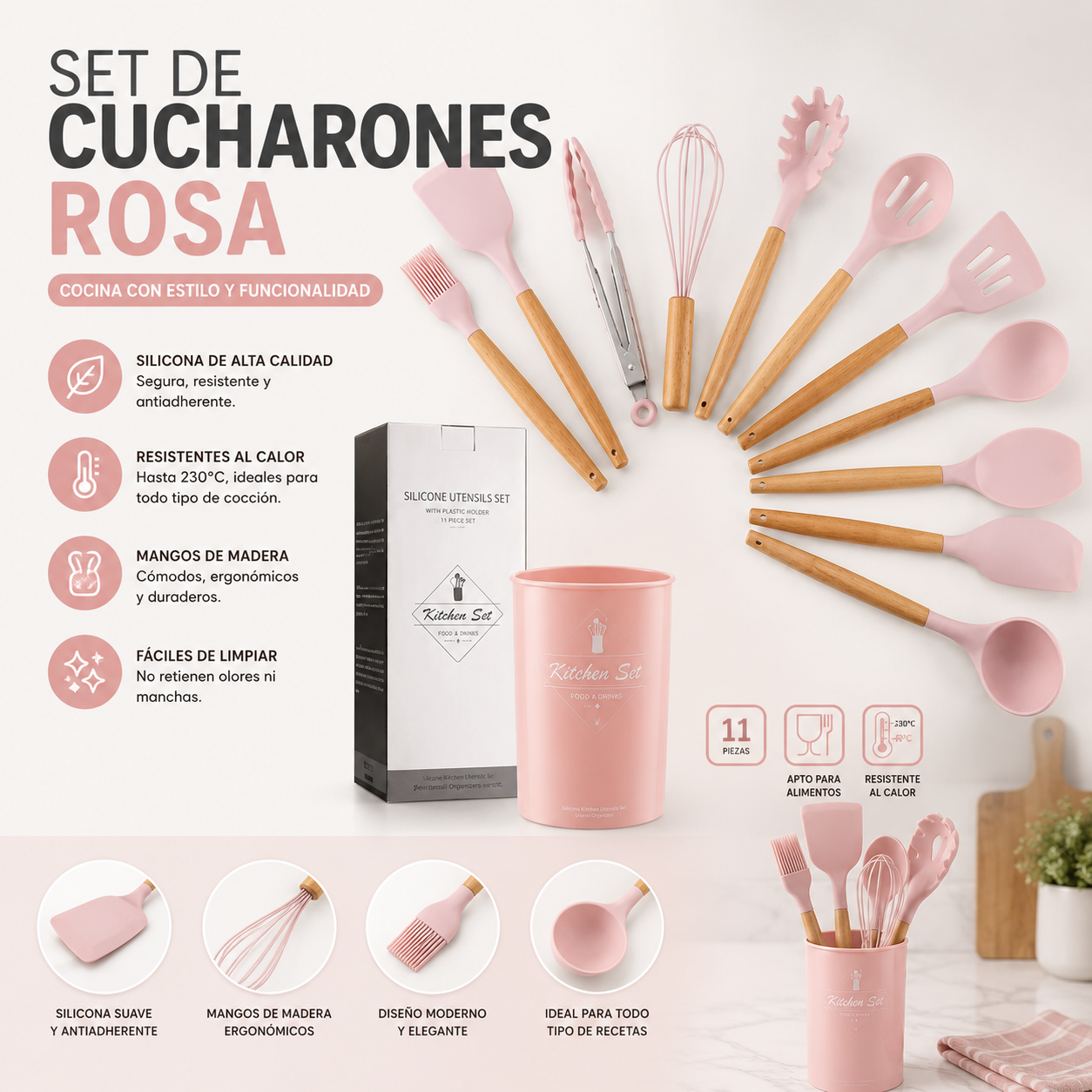 CUCHARONES COLOR ROSA