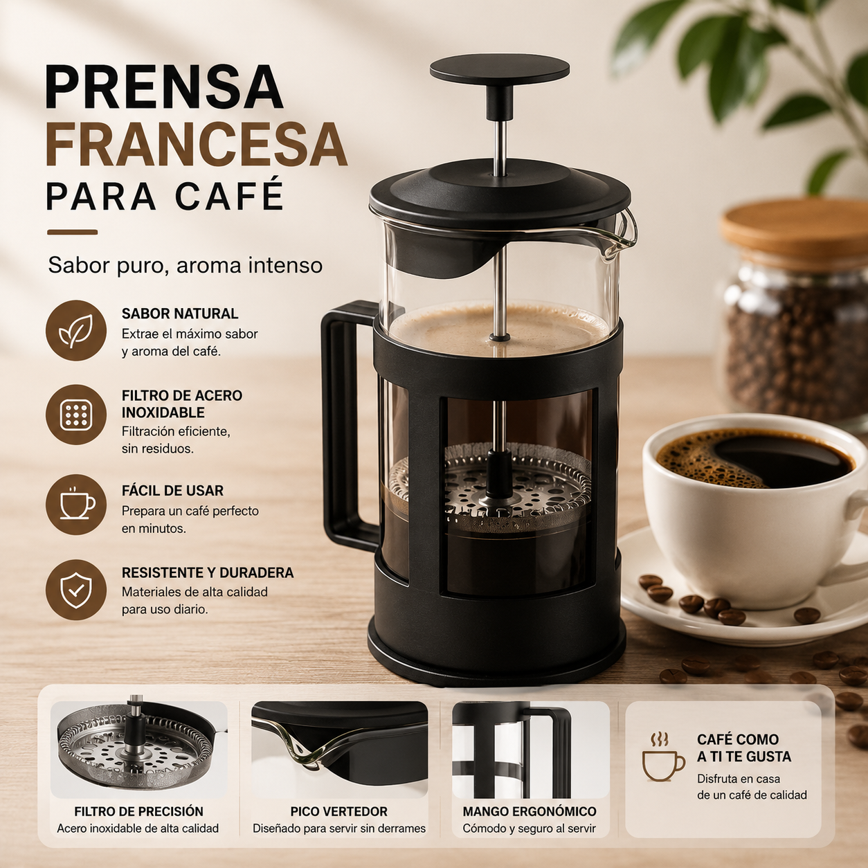 PRENSA FRANCESA PARA CAFE