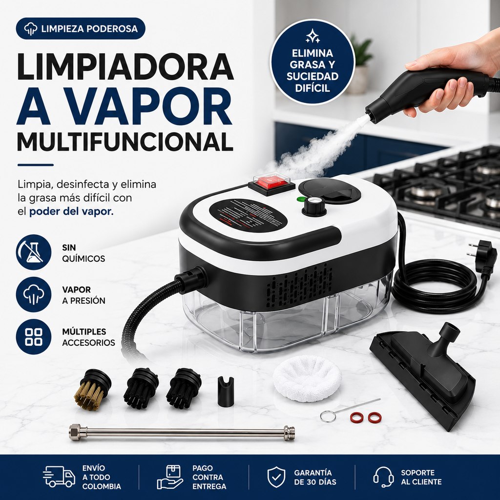 Limpiadora a Vapor Multifuncional