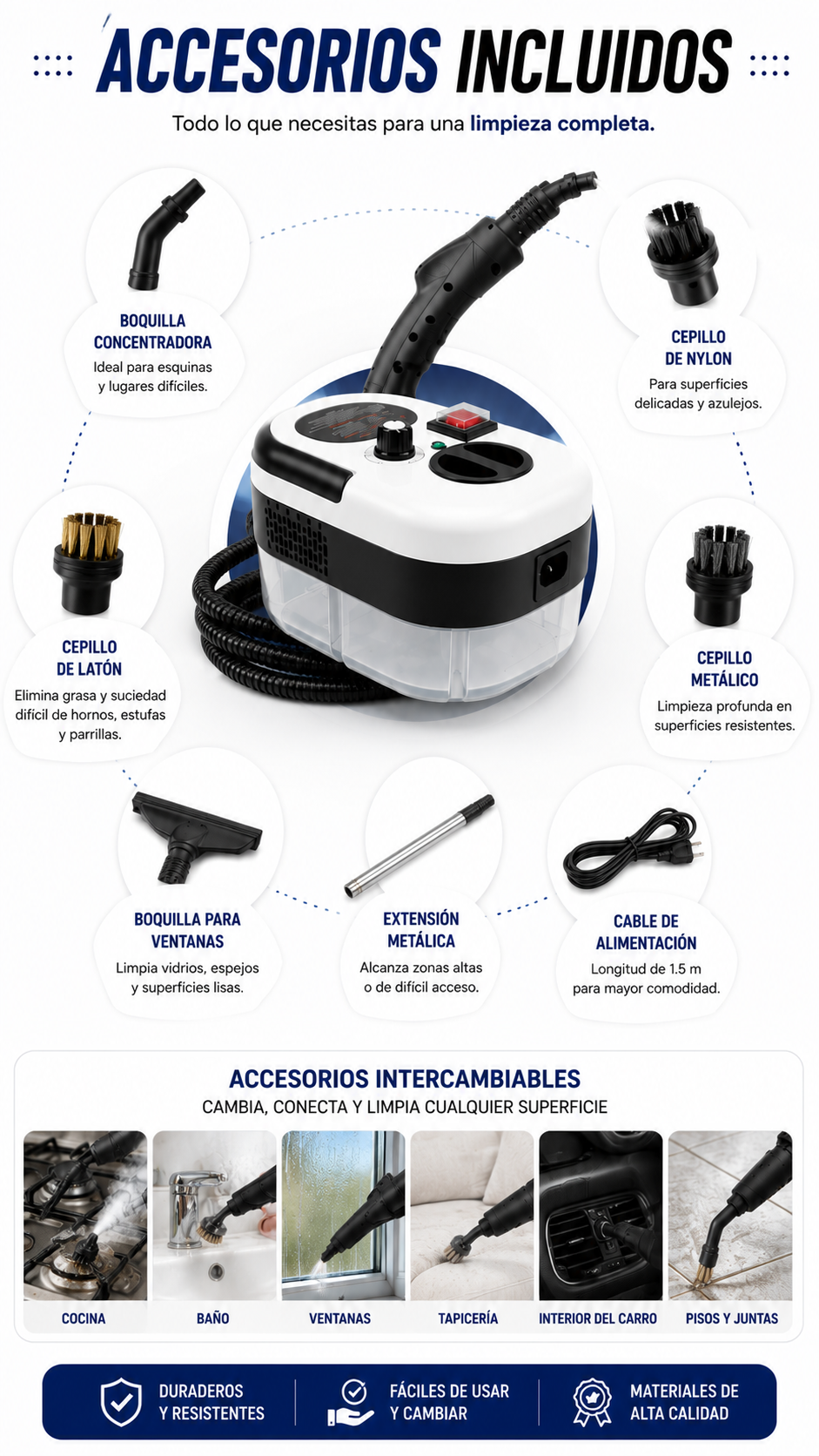 Limpiadora a Vapor Multifuncional